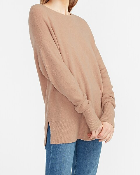 Crew Neck Slit Side Sweater | Express