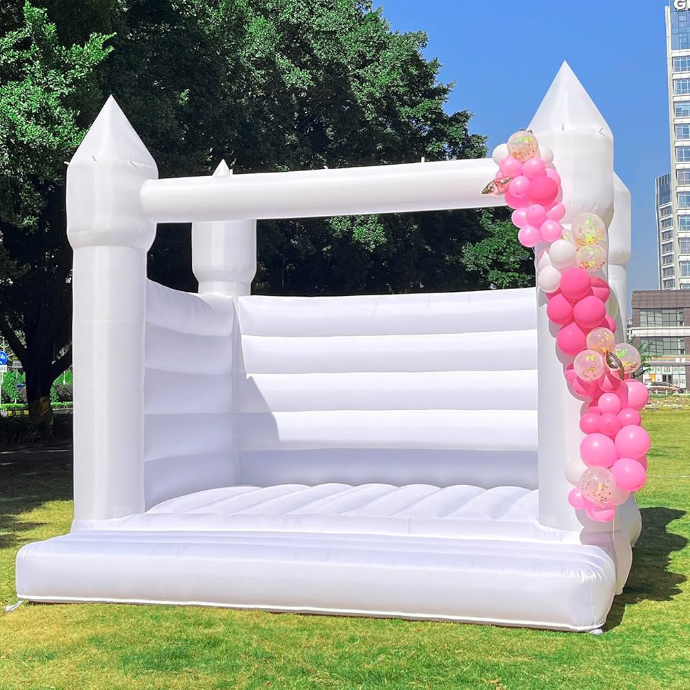 White Bounce House, Oxford Fabric Bounce House Castle with Blower ，Perfect for Kids, Family, We... | Amazon (US)