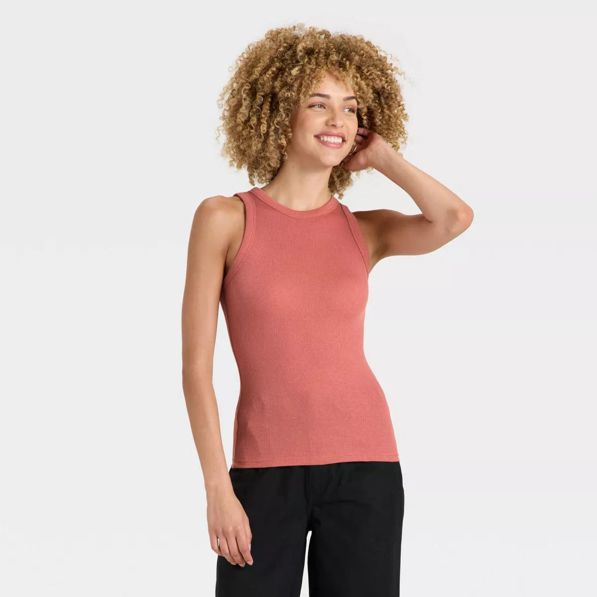 Women's Slim Fit Ribbed Tank Top - A New Day™ | Target