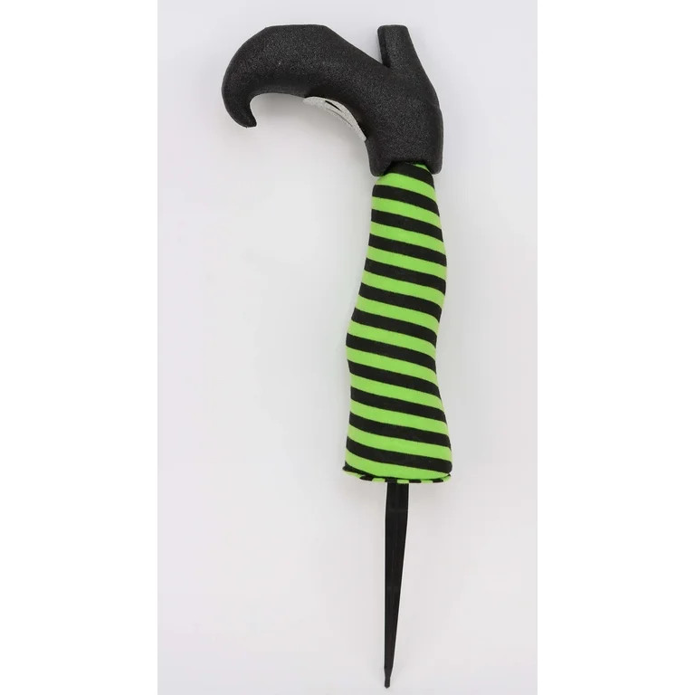 Way To Celebrate Halloween Striped Witch Leg Yard Stake, Green - Walmart.com | Walmart (US)