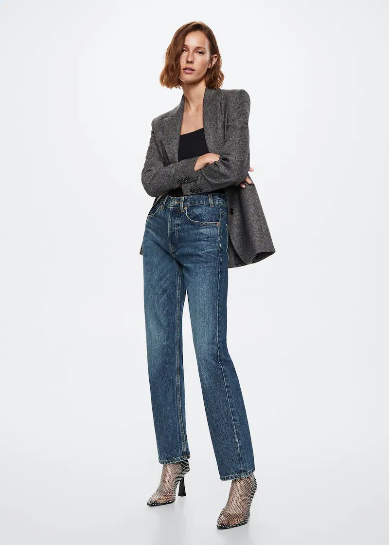 Buttons straight jeans | MANGO (US)