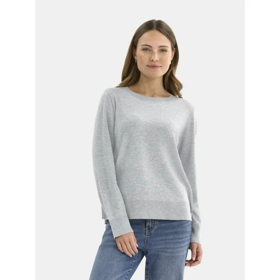 Time and Tru Women’s Fine Gauge Pullover Sweater, Size XS-3XL | Walmart (US)