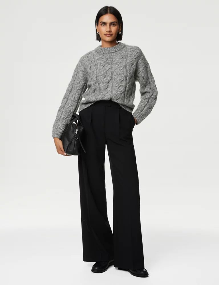 Cable Knit Crew Neck Jumper | Marks and Spencer CA
