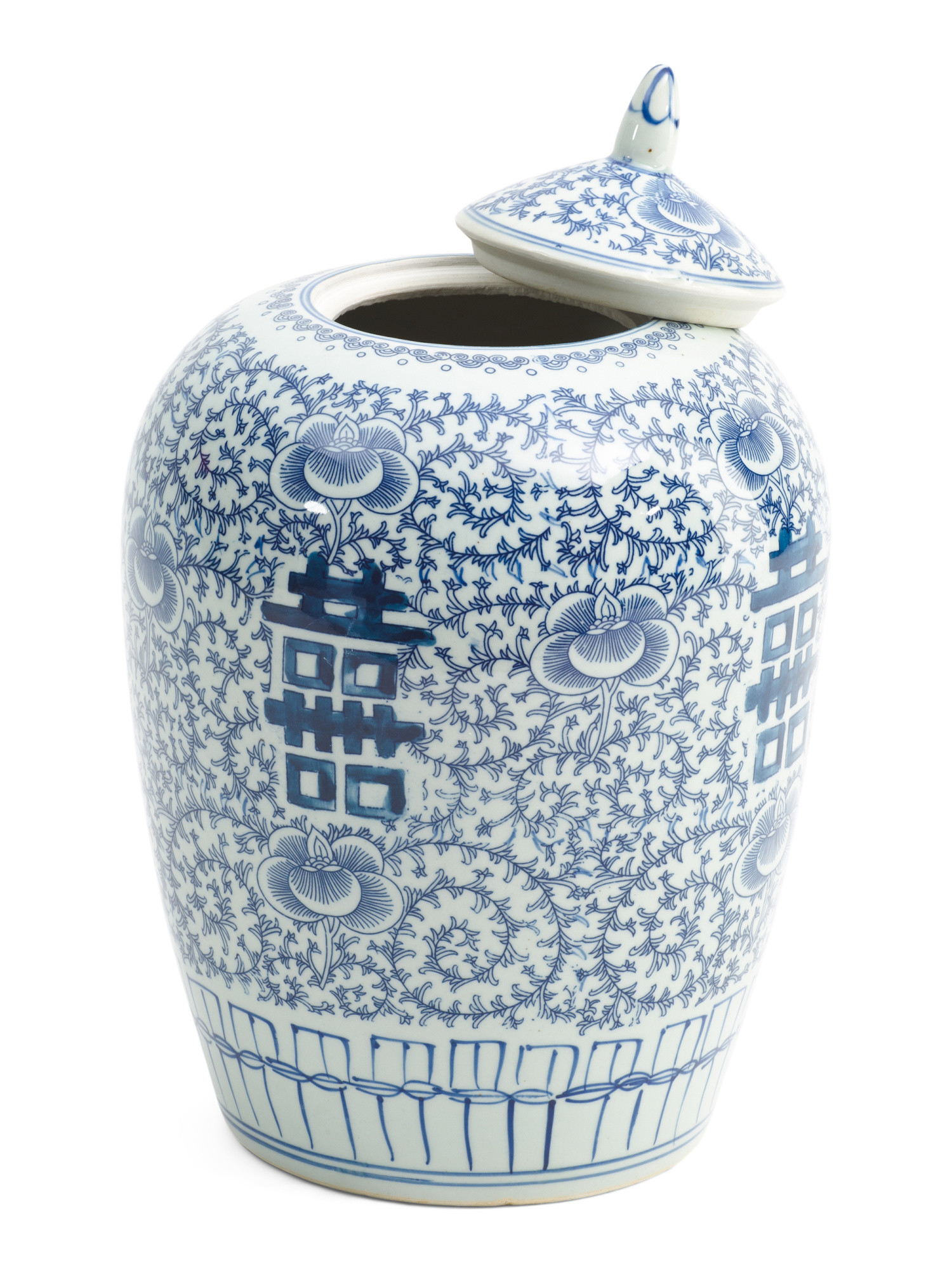 14in Porcelain Floral Double Happiness Ginger Jar With Lid | Home | Marshalls | Marshalls