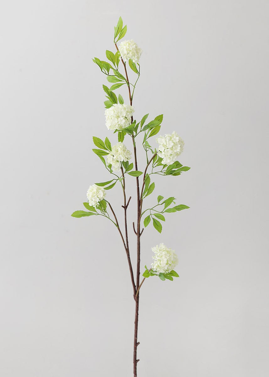 Cream Fake Viburnum Wildflower Branch - 46 | Afloral (US)