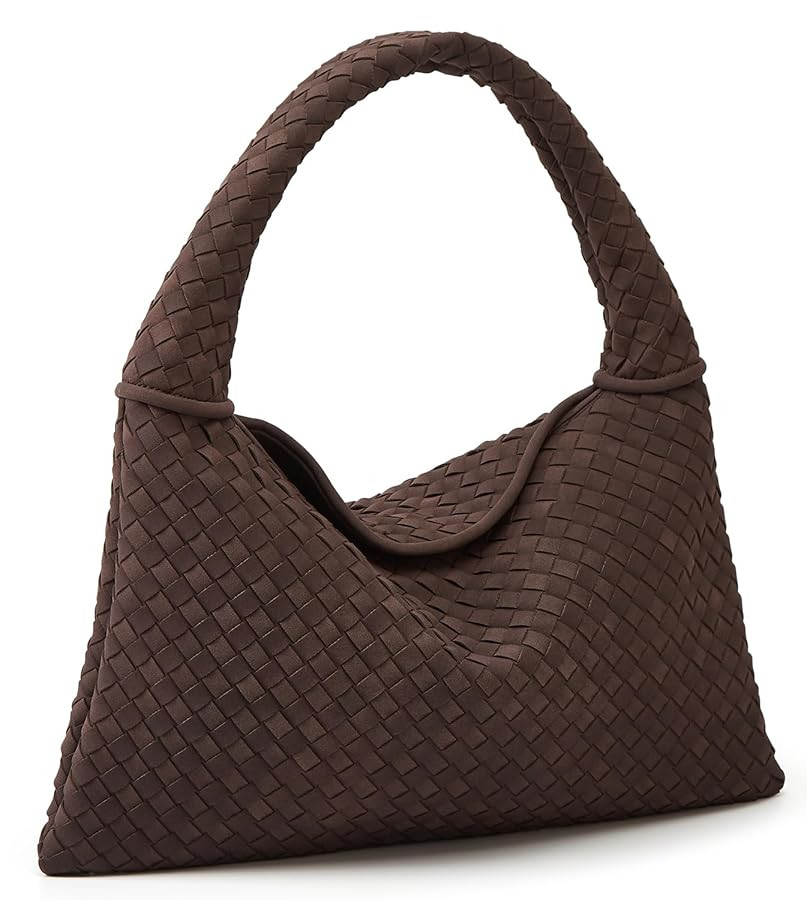 Slouchy Woven Suede Hobo Bags Women Trendy Suede Purse Crossbody Crescent Shoulder Satchel Work B... | Amazon (US)