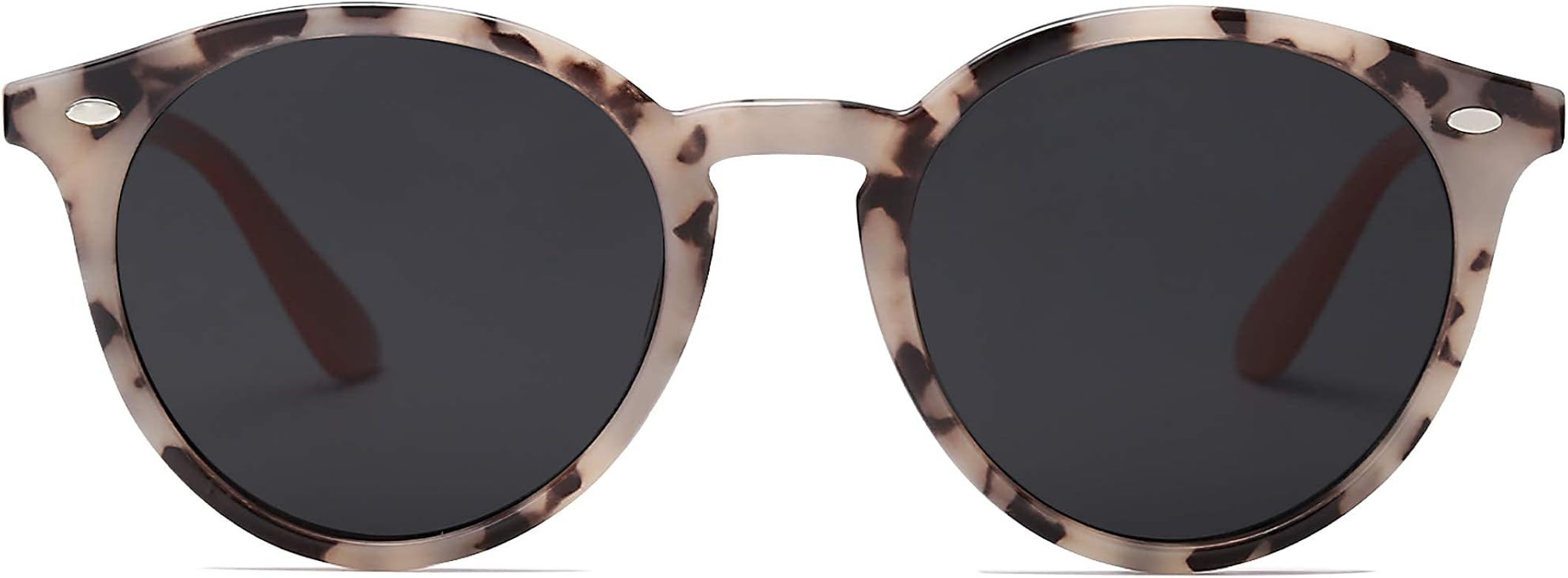 SOJOS Retro Round Polarized Sunglasses for Women Men Circle Frame UV400 Lenses SJ2069 | Amazon (US)