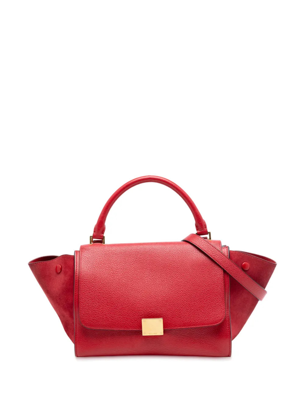 Celine Pre-Owned 2010-2025 Medium Leather Trapeze satchel - Red | Farfetch Global