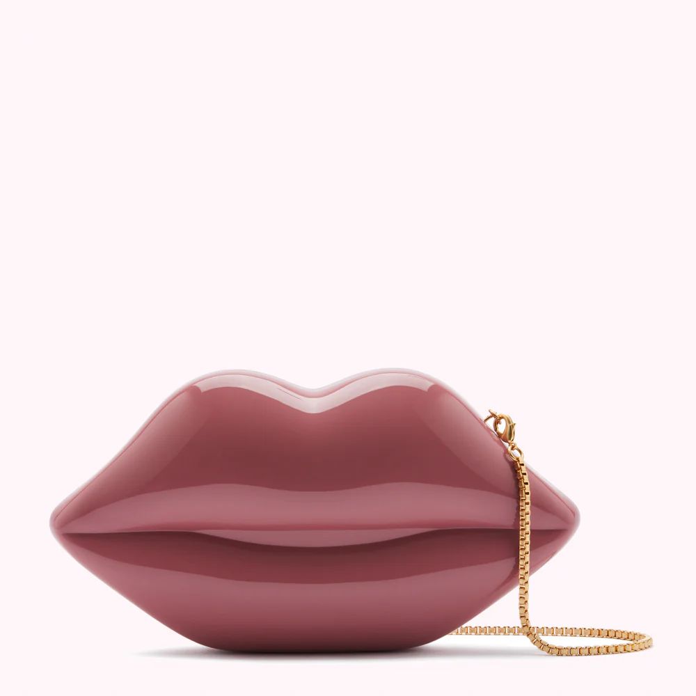 ANTIQUE ROSE LIPS CLUTCH BAG | Lulu Guinness (UK)