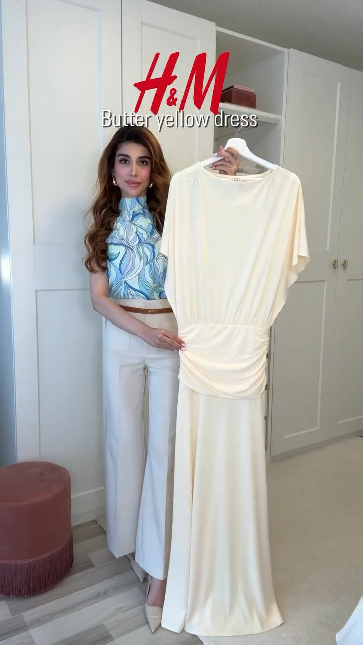 H&m try on haul of this beautifull butter yellow maxi dress💛🧈🍯 if you are looking for a budgetproof dress for any special occasion then this hm dress is the one its so classy and even perfect for my modest girlies who are looking for a last minute eid dress🫶🏼 #hm #hmfashion #hmdress #modestclothing #modestfashion