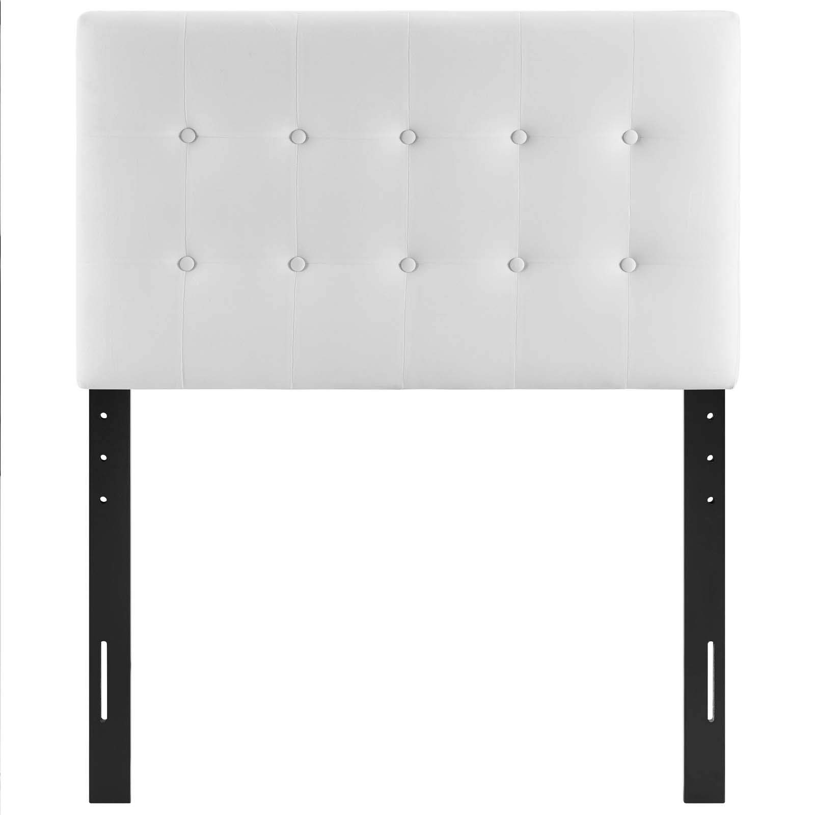 Modway Emily Twin Biscuit Tufted Performance Velvet Headboard, White | Amazon (US)