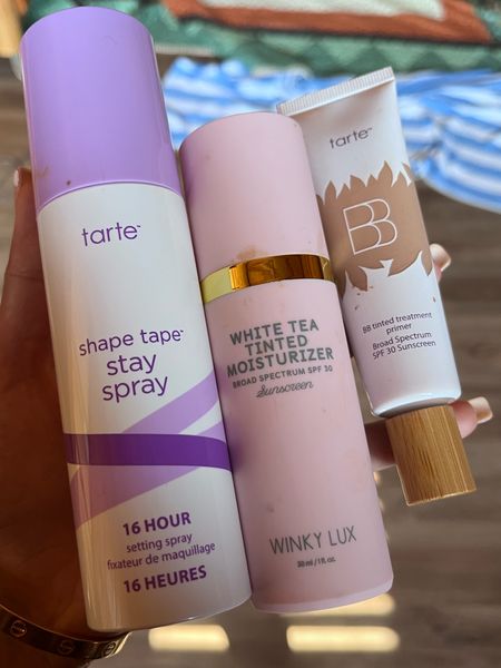 Favorite tinted moisturizer and primer 
Setting spray 

#LTKsalealert #LTKfindsunder50 #LTKbeauty
