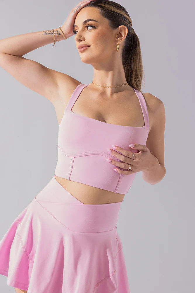 Daphne Corset Crop Top - Bubblegum | POPFLEX