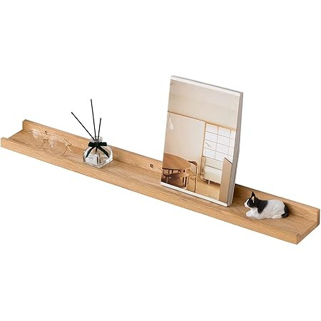 HOMWOO 36 Inch Floating Shelf Long Wall Shelf, Wall Mounted Natural Wood Picture Ledge Shelf for ... | Amazon (US)