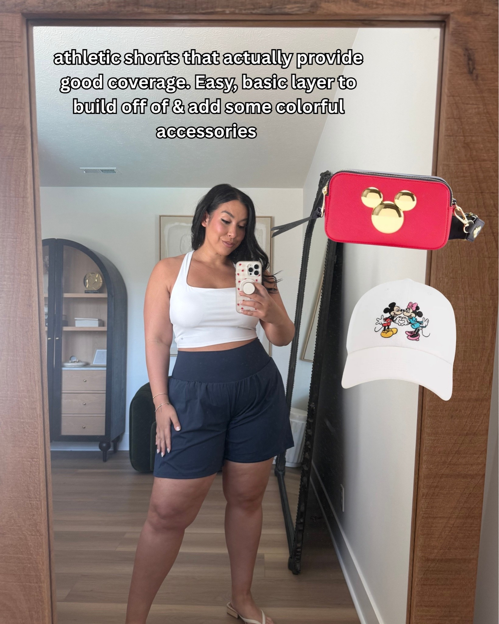 Athletic shorts that provide coverage and are comfy for walking all day at Disney!

midsize outfits, summer fashion, outfit inspo

#LTKootd #LTKSeasonal #LTKMidsize