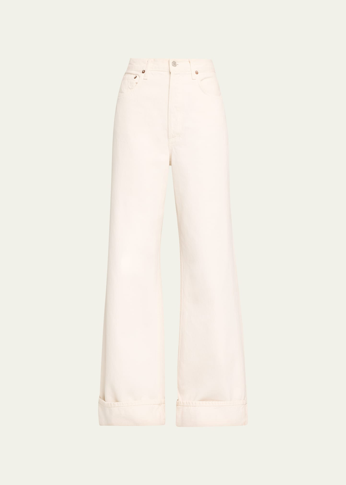 AGOLDE Dame Wide-Leg Cuffed Jeans | Bergdorf Goodman