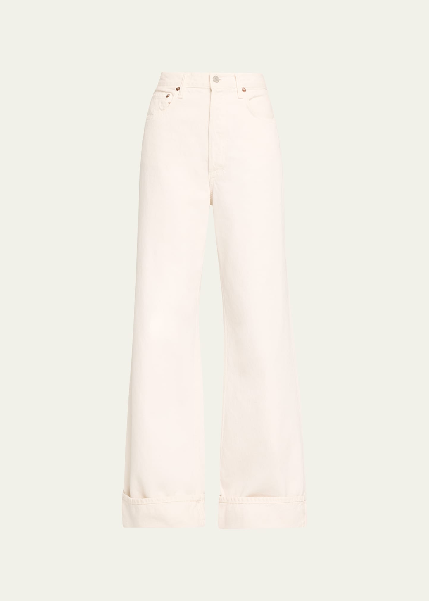 AGOLDE Dame Wide-Leg Cuffed Jeans | Bergdorf Goodman