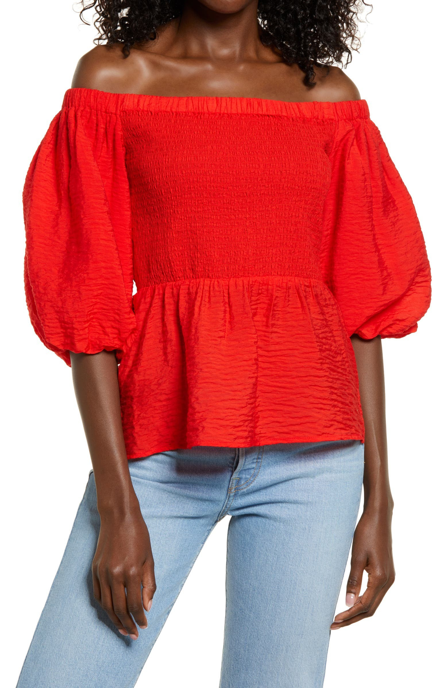 Smocked Puff Sleeve Top | Nordstrom