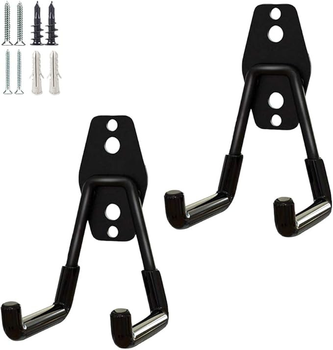 2 Pack Garage Storage Utility Hooks，Garage Garden Tool Organizer，Steel Wall Mount Hooks, Gard... | Amazon (US)