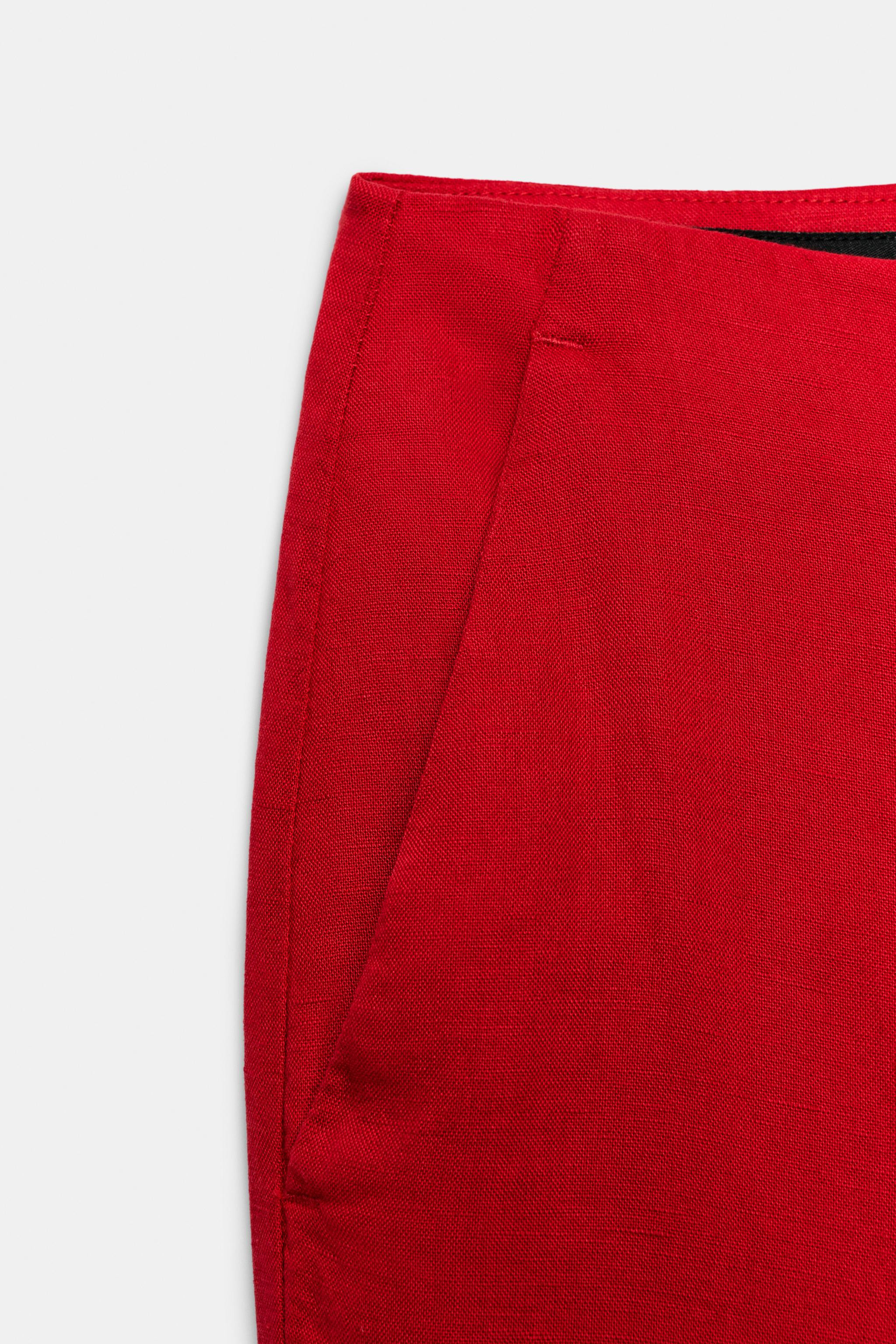 STRAIGHT LEG LINEN PANTS | Zara US