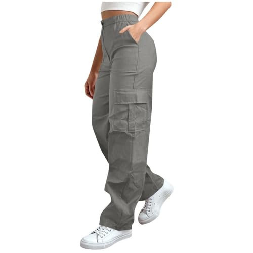 Baggy Cargo Pants Women Wide Leg High Waisted Hiking Casual with Pockets | Amazon (US)