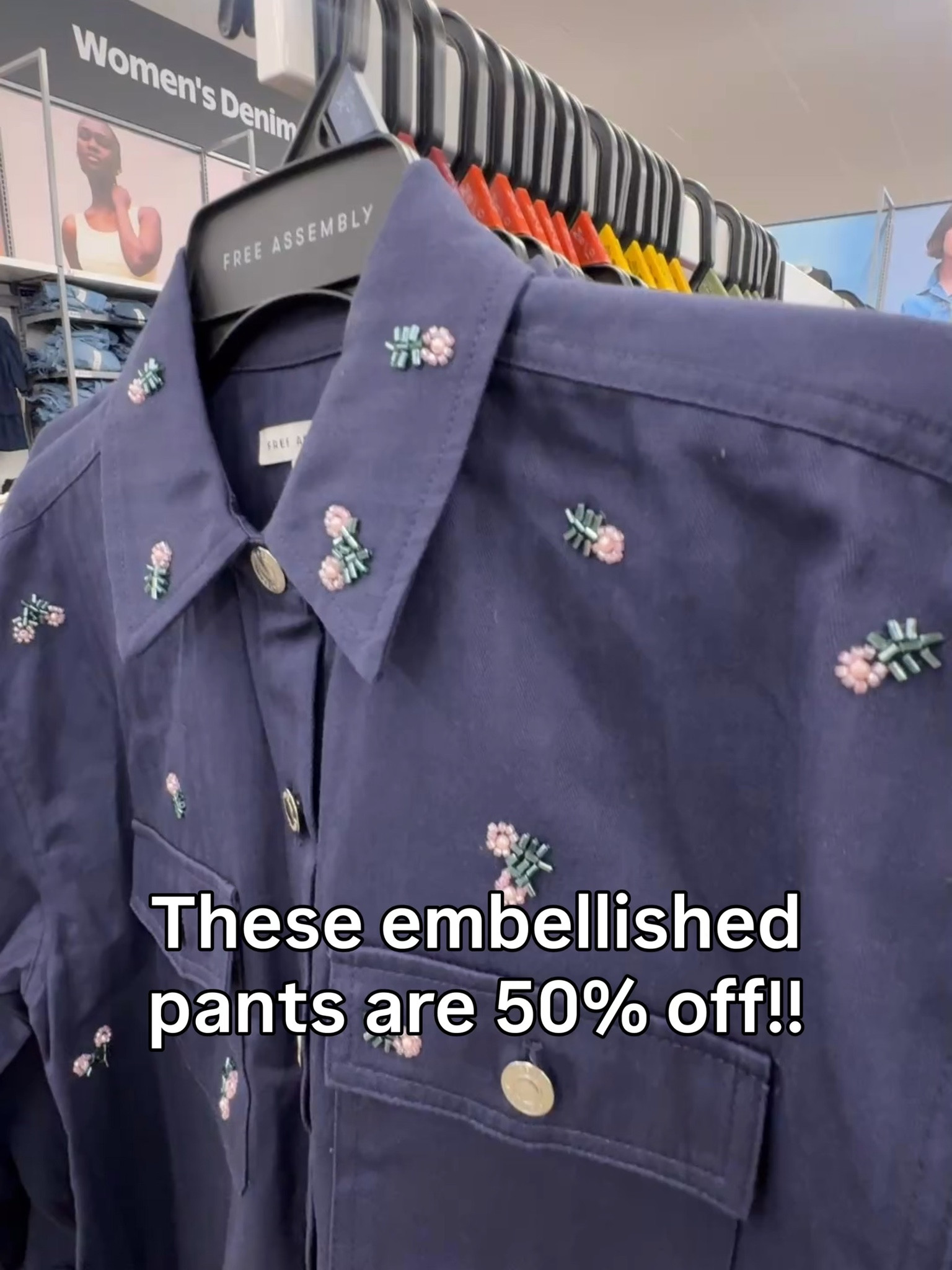 This embellished utility shirt and jeans are both on major sale!
