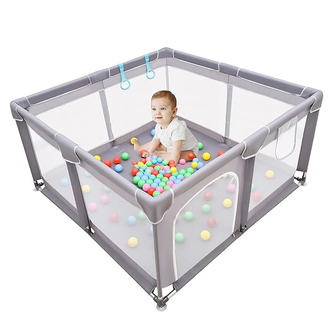 Baby Playpen, Baby Playpen for Toddler, Baby Playard, Playpen for Babies with Gate, Indoor & Outd... | Amazon (US)
