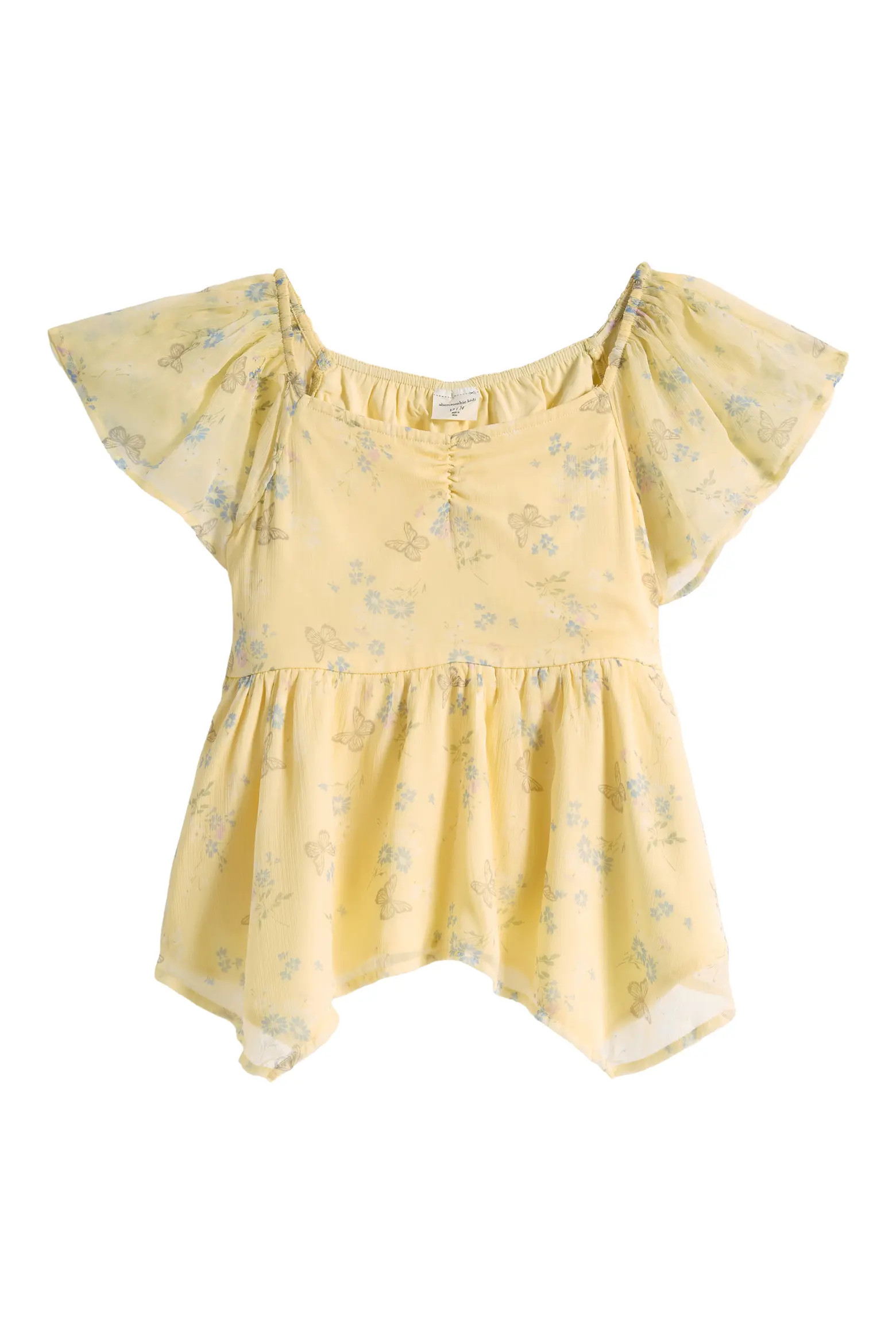 Kids' Crinkle Chiffon Babydoll Top (Women) | Nordstrom | Nordstrom