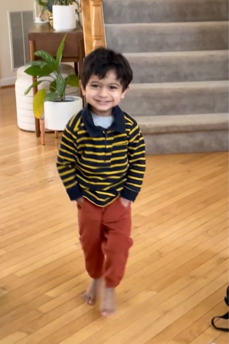 Toddler boy winter outfit 
@oldnavy sweatshirt 
@target fleece pants 
@honestbaby t-shirt as base layer 

#LTKkids #LTKbaby #LTKMostLoved