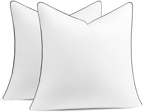 puredown® 22x22 Pillow Inserts Set of 2, Full Fluffy Down Alternative Decorative Pillows, Soft P... | Amazon (US)
