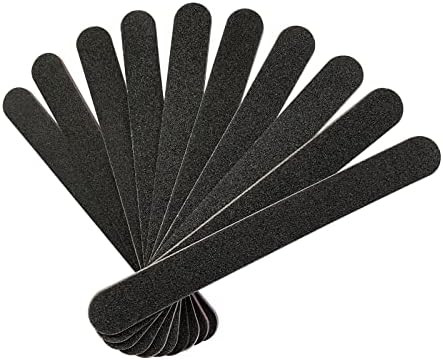 Nail File 10 PCS Professional Double Sided 100/180 Grit Nail Files Emery Board Black Manicure Ped... | Amazon (US)