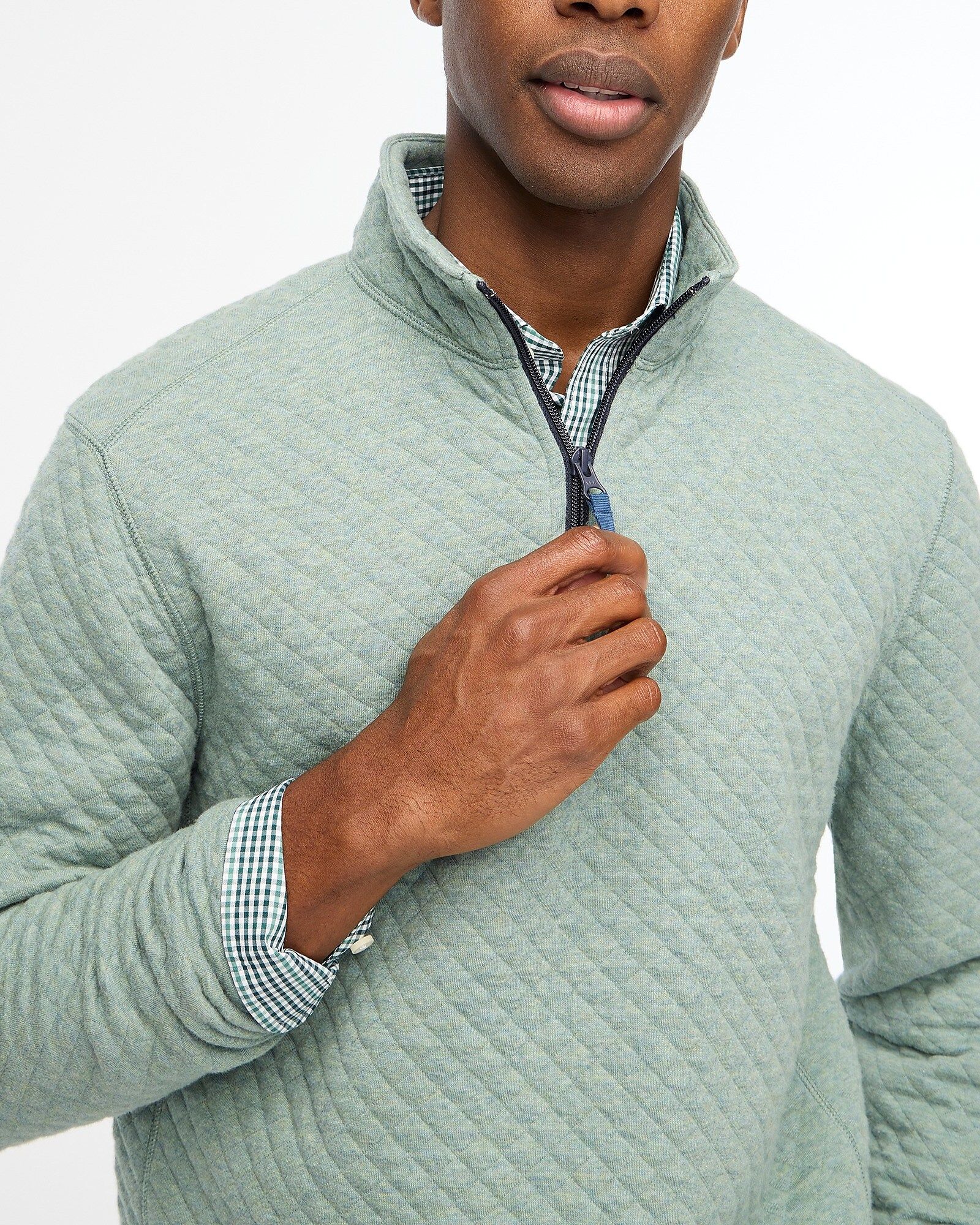 Quilted diamond half-zip | J.Crew Factory