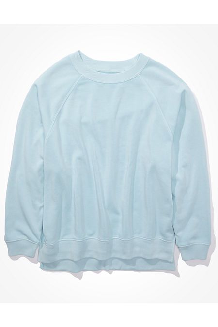 AE Forever Oversized Raglan Crew Neck Sweatshirt | American Eagle Outfitters (US & CA)