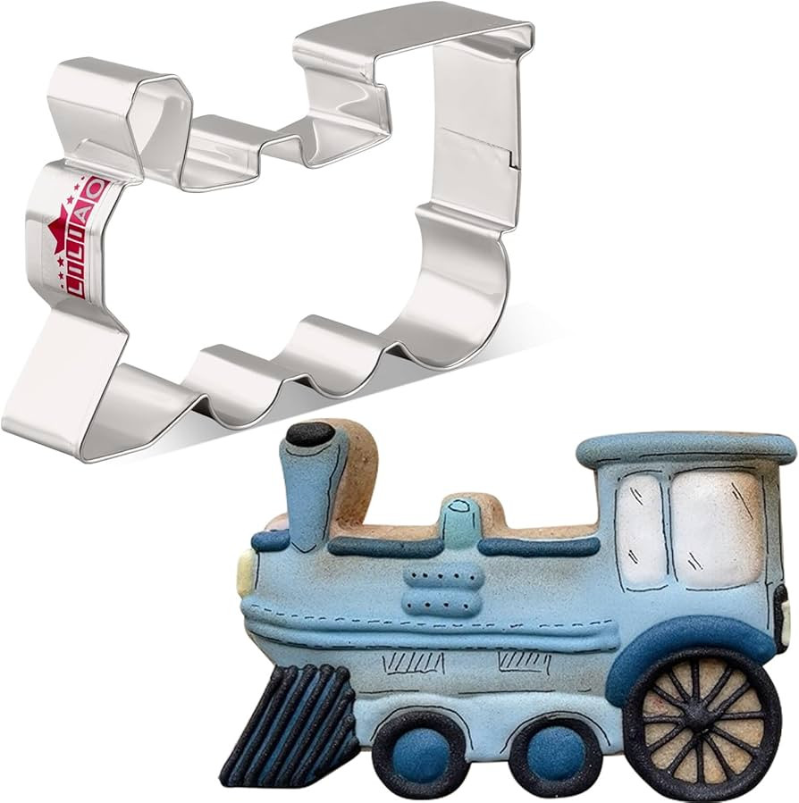 LILIAO Train Cookie Cutter - 4.4 x 2.9 inches - Stainless Steel | Amazon (US)