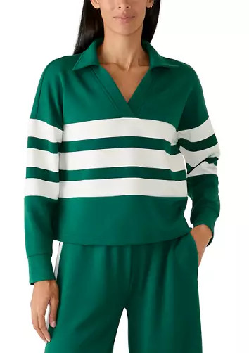 Women's Long Sleeve Striped Collared Top | Belk