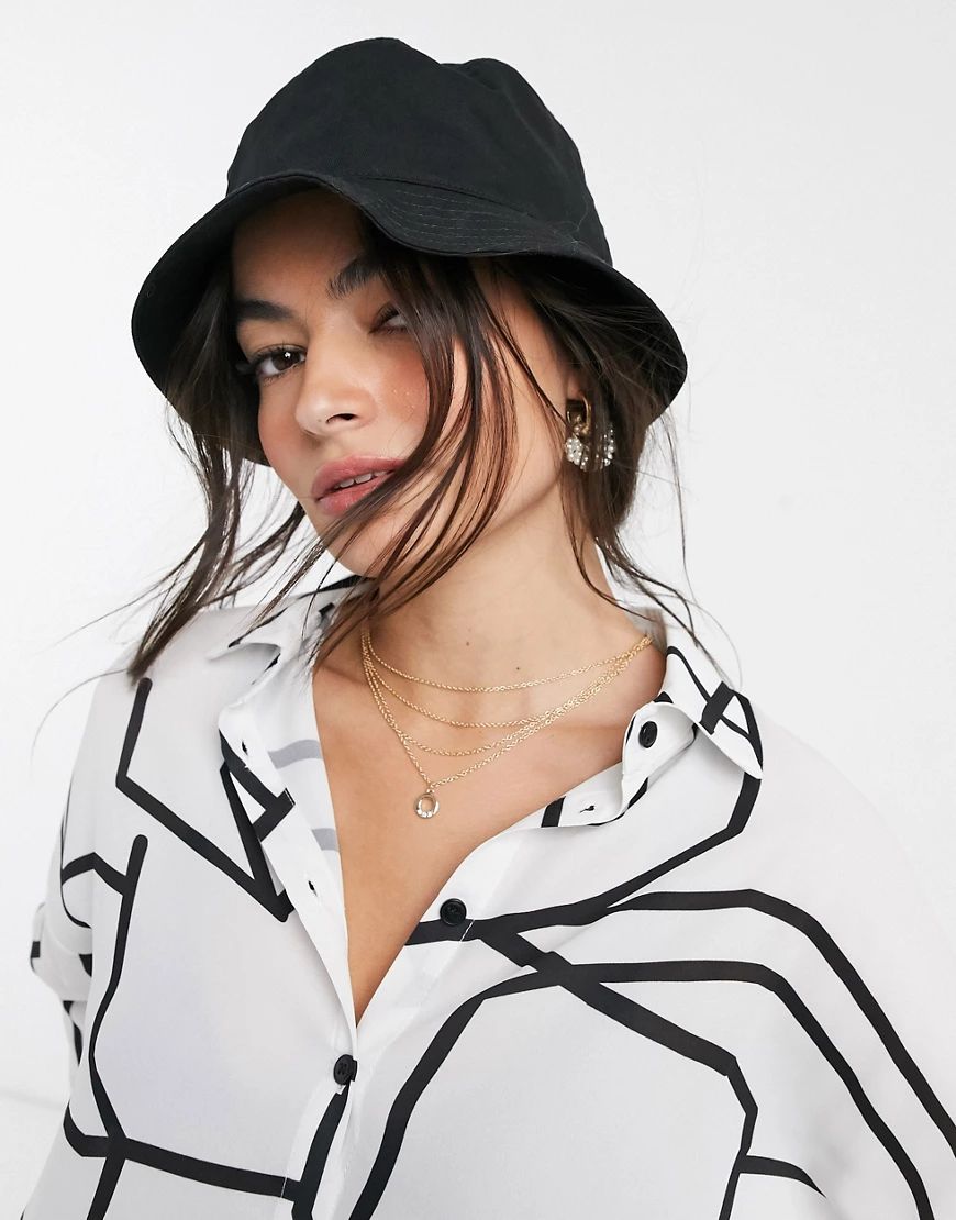 ASOS DESIGN cotton bucket hat in black | ASOS (Global)