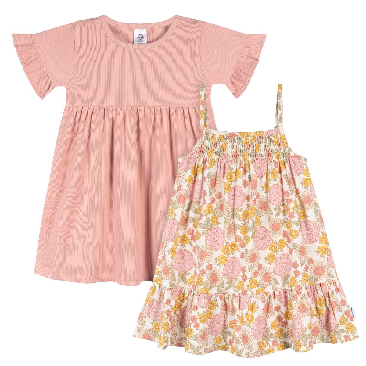 Gerber Toddler Girls' Short Sleeve and Sleeveless Dresses - 2-Pack | Target
