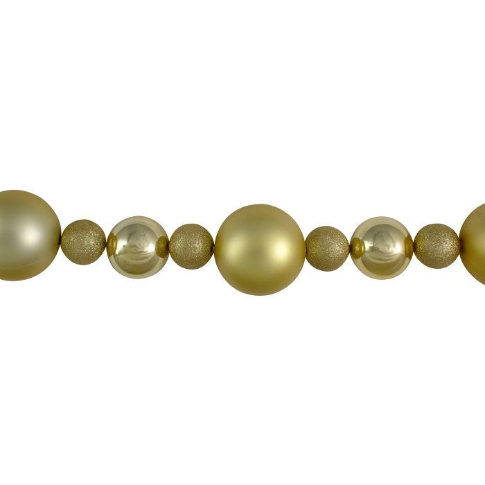 Northlight 6’ Vegas Gold Shatterproof Ball Artificial Christmas Garland - Unlit | Target