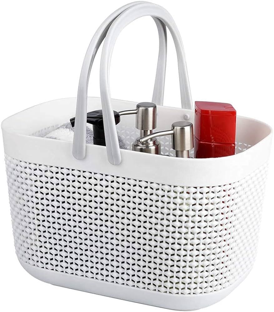 UUJOLY Plastic Organizer Storage Baskets with Handles, Shower Caddy Bins Organizer for Bathroom a... | Amazon (US)