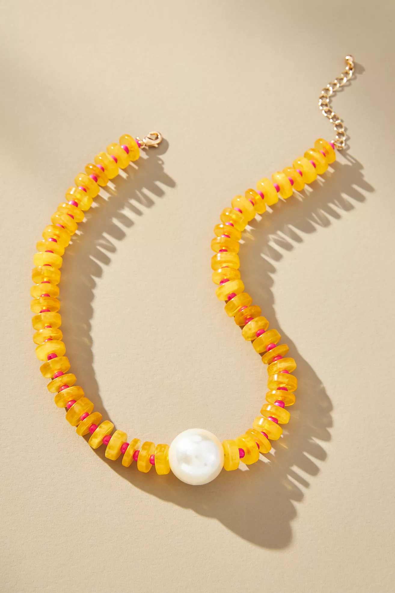 Chunky Beaded Pendant Necklace | Anthropologie (US)