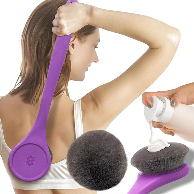 Lotion Applicator For Back, Feet, Long Handle Curved, Back Sunscreen Applicator for Kids, Women, ... | Amazon (US)