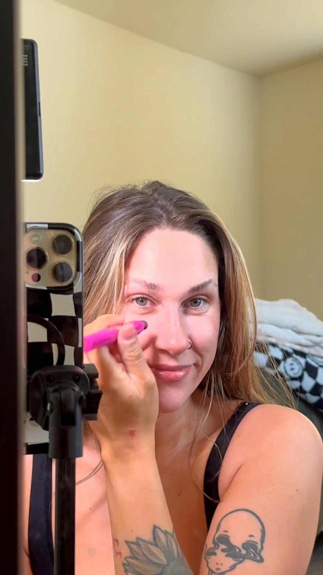 obsessed with this freckle pen! it’s dual ended, so you have a stamp on one side and a tip on the other! makes it super easy to add freckles for a final part of your makeup routine! #fauxfreckles #freckles #makeup

find me on tiktok: @jessicainbetween and shop my showcase!

#LTKselfcare #LTKmorningroutine #LTKdayinmylife