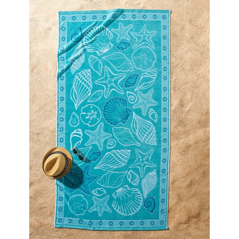Better Homes & Gardens Starfish Cotton-Blend Beach Towel | Walmart (US)