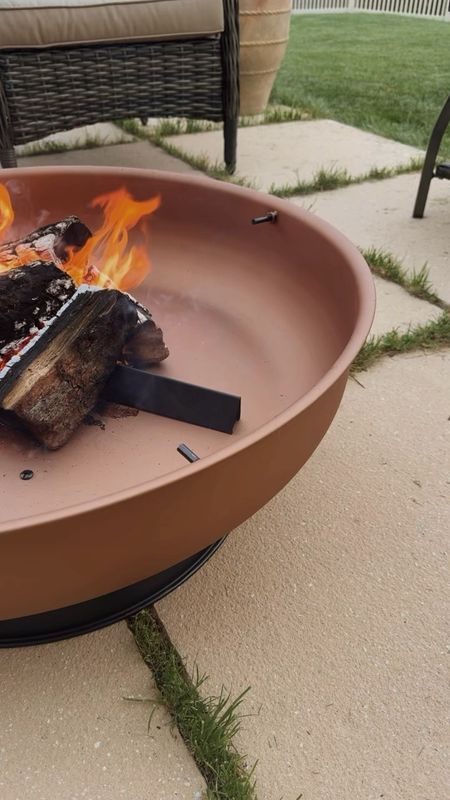 The prettiest copper fire pit! 

#lowes #firepit #outdoors #summer #summerfun 

#LTKHome #LTKFindsUnder100 #LTKSaleAlert