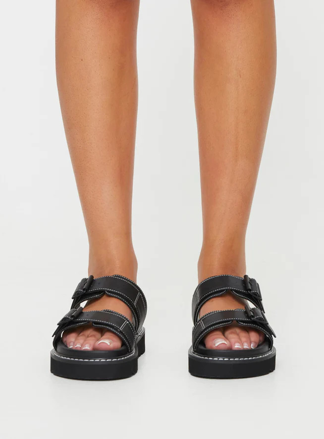 Ma Belle Sandals Contrast Stitch | Princess Polly US