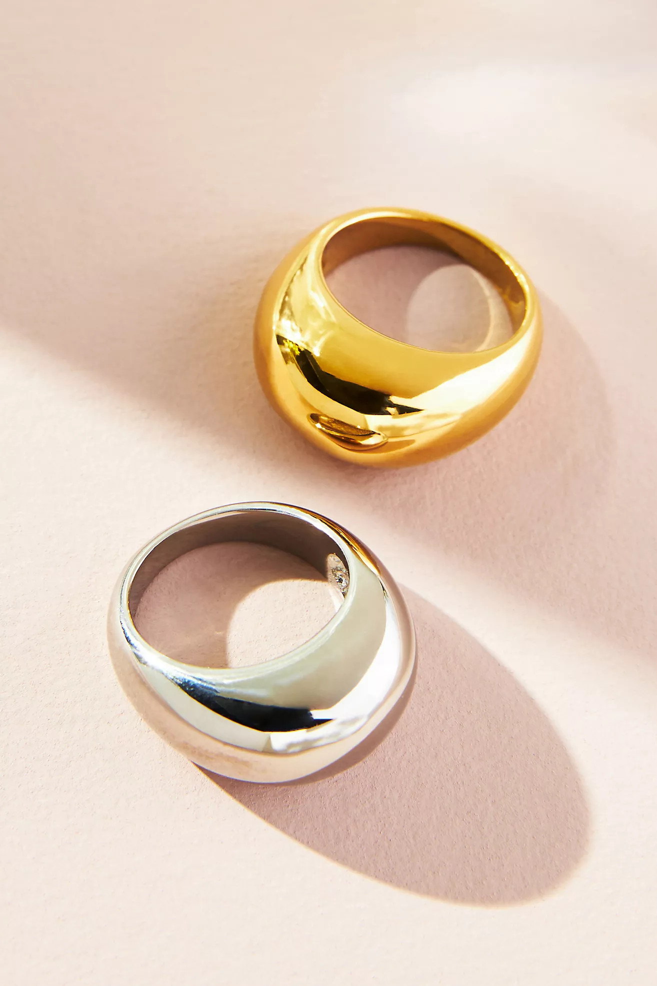 Casa Clara Ally Mixed Metal Rings, Set of 2 | Anthropologie (US)