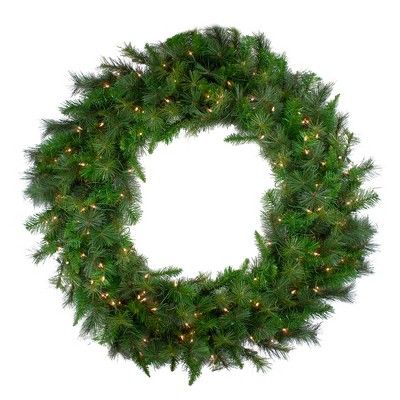 Northlight 60" Prelit LED Canyon Pine Artificial Christmas Wreath - Clear Lights | Target