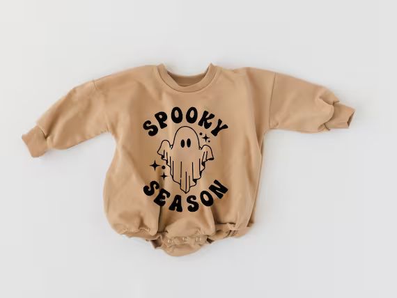 Spooky Season Oversized Sweatshirt Romper  Fall Sweatshirt - Etsy | Etsy (US)
