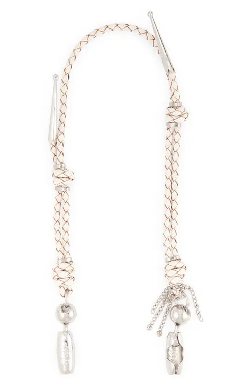 ossa Leather Bolo Wrist Strap for iPhone Case in White at Nordstrom | Nordstrom