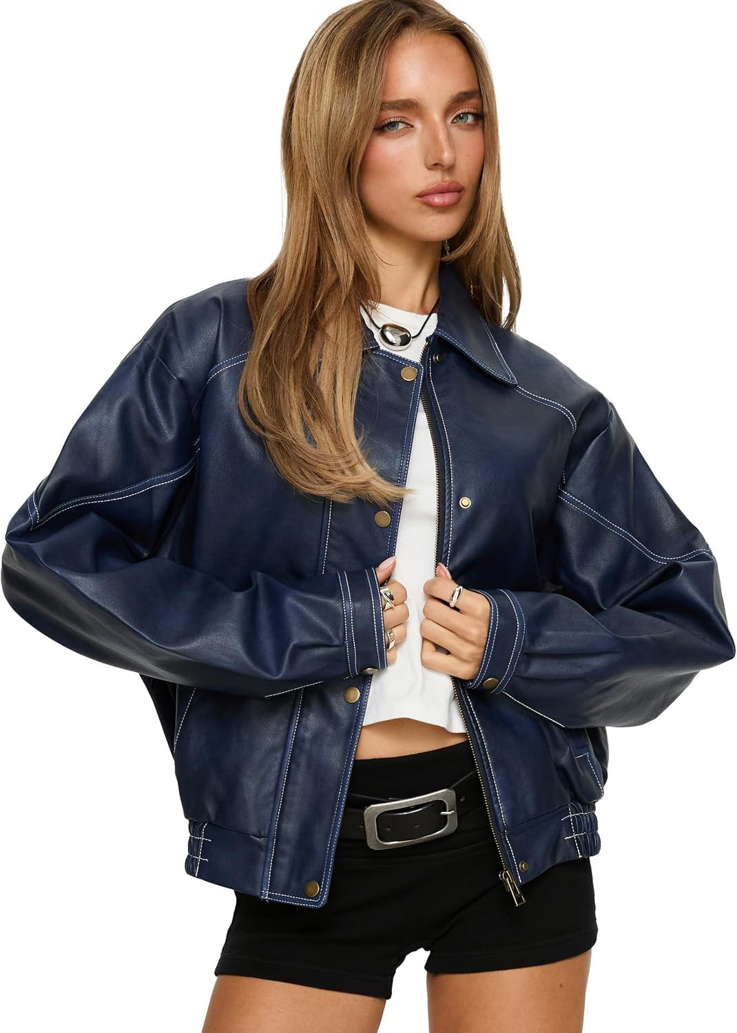 Princess Polly Women's Jaxton Faux Leather Jacket | Amazon (US)
